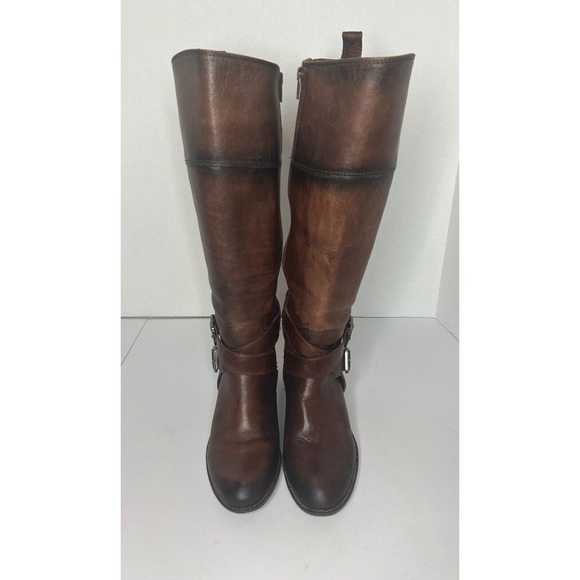 Nurture "York" Brown Leather Buckles Tall Riding Boots Women's SZ 7.5 - Picture 3 of 12